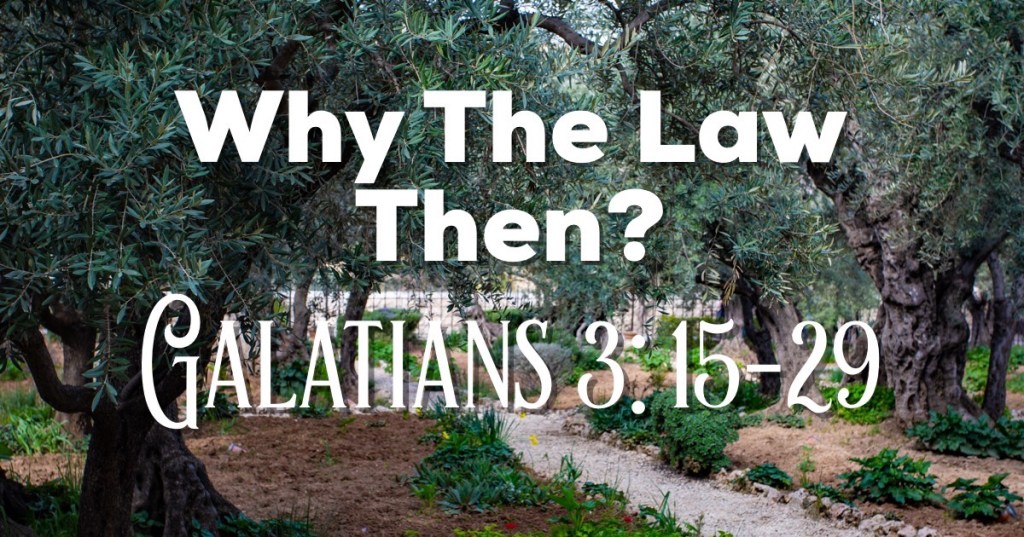 Why The Law Then? Galatians 3:15-29